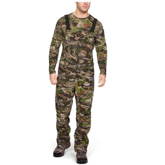 5XL - Under Armour Mens Grib Bib Camo Khaki Hunting Gree - Picture 3 of 7